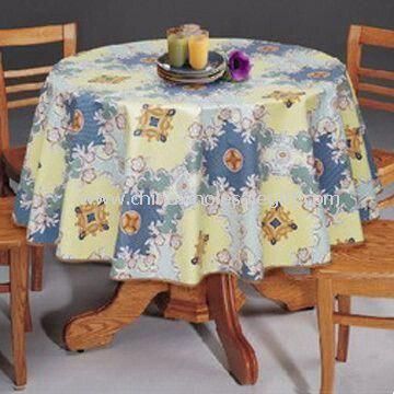 Round PVC Table Linen with Design Printing