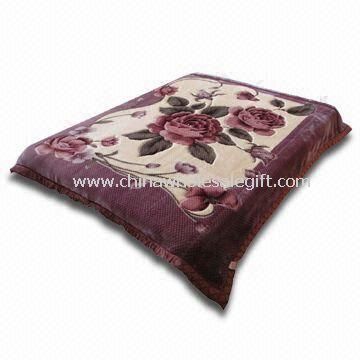 Woven Blanket with Flower Design Made of 100% Polyester