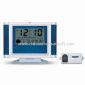 Multifunction Jumbo LCD Clock with Calendar and Wireless Doorbell small picture