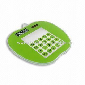 Touchscreen Apple-shaped Calculator with Solar Power