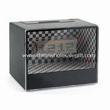 Digital Clock with Money Box Made of Plastic