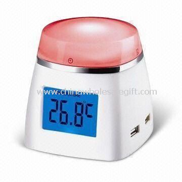 Digitalt ur med temperatur tid og dato funktioner