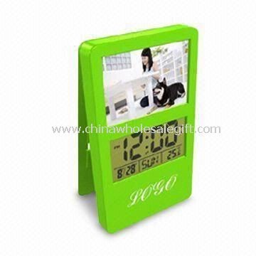 Digital Clocks with Name Card Clip Made of Plastic