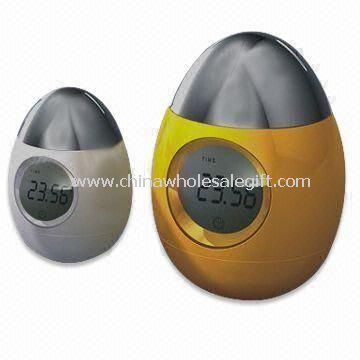 Novelty Digital Clock in Egg Shape Made of Plastic