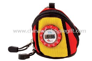 Rotatable shoulder bag with watch