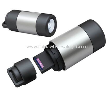 USB Rechargeable Flashlight with Card Reader