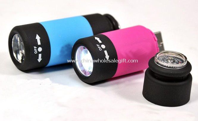 usb torch with card reader money detector and compass