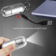 USB Rechargeable Flashlight with Key Ring images