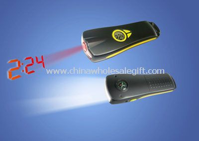 Flashlight with Time Projection and Clock