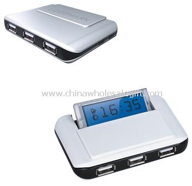 USB HUB With Foldable Clock