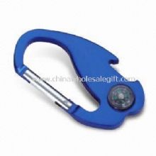 Carabiner Keychain with Compass Made of Aluminum Alloy images