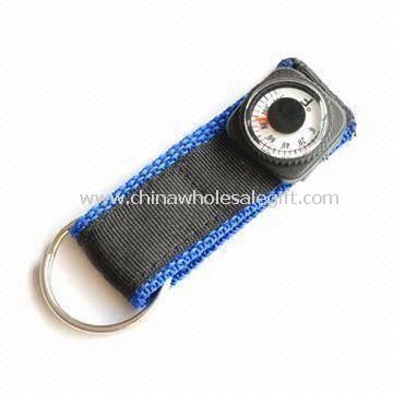 Fabric Tape Compass with Keyring and Thermometer