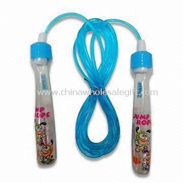 Pular corda feita de PVC com cabo de plástico