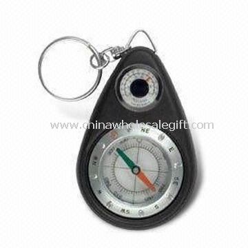 Keychain Compass with Thermometer Made of ABS