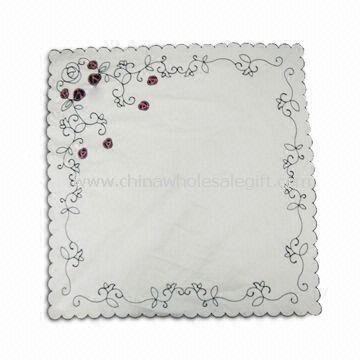 100% Cotton Handkerchief with Embroidery