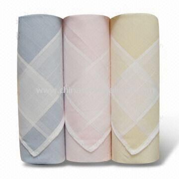 Cotton Handkerchiefs with White Satin