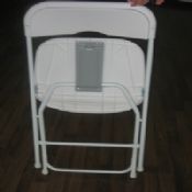 Beyaz metal plastik katlanır sandalye images