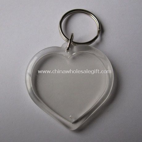 Heart Acrylic photo frame with key ring