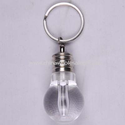 Led keychain light in bulb shape