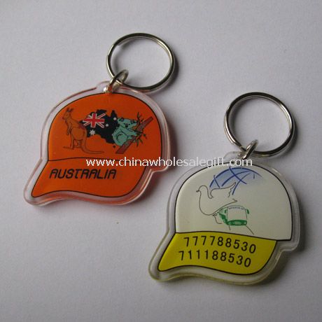 Promotional cap Acrylic keychain