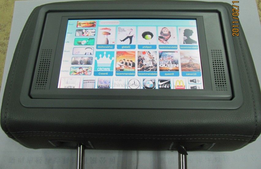 7 inch headrest touch screen ad player