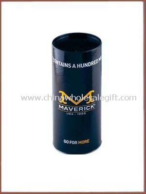 Paper tube with inner tin lid and PVC base