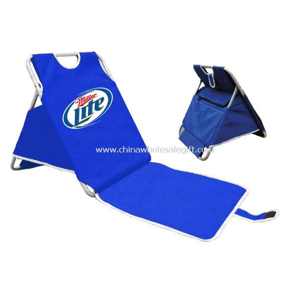 Beach chair with cooler bag