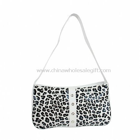 Leopard Print PVC Shoulder Bag