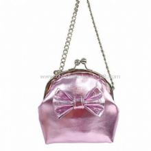 Metallic PVC Chained Frame Bag with Crocodile PVC Bow images