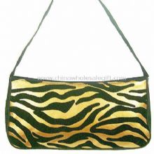 PU WITH ZEBRA FLOCKING SHOULDER BAG images