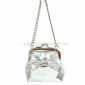 Metallic PVC Verkettete Rahmen Tasche mit Krokodil-PVC-Bogen small picture