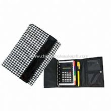 Organisateur de Jacquard polyester avec stylo, recharge Pages, Caculator images