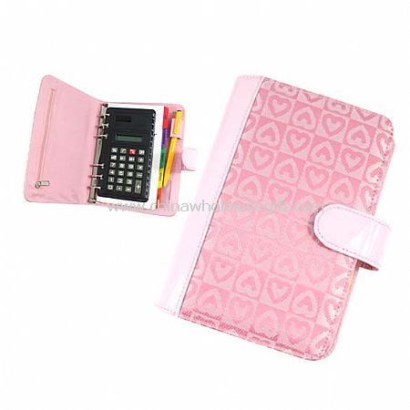 Jacquard Organiser with Pen, Refill Pages, Caculator