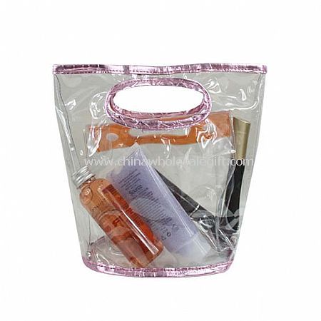 CLEAR PVC dengan buaya kosmetik tas untuk Kemasan