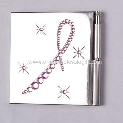 Metal notepad with ball pen