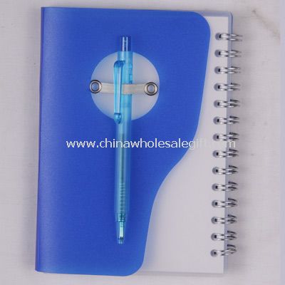 Spiral notebook with pen