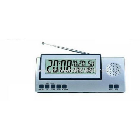 Rádio FM LCD relógio despertador