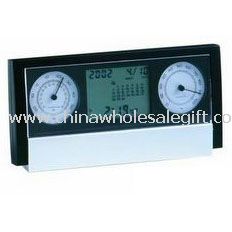 JAM ALARM LCD DENGAN KALENDER THERMOMETER