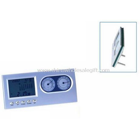 LCD ALARM CLOCK with THERMOMETER HYGROMETER