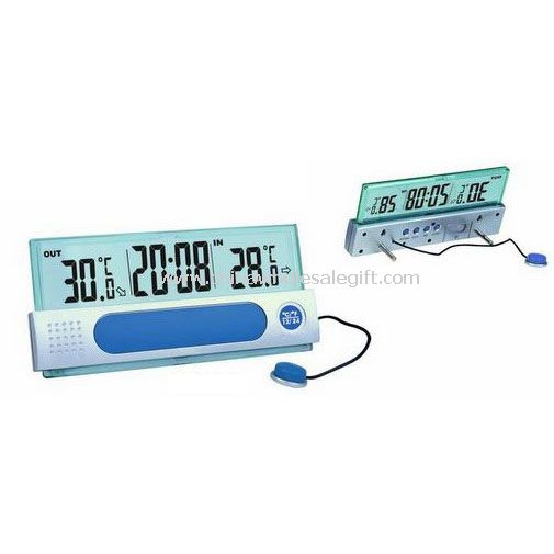 LCD CLOCK with INDOOR&OUTDOOR THERMOMETER