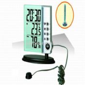 LCD ALARM CLOCK with INDOOR AND OUTDOOR THERMOMETER images