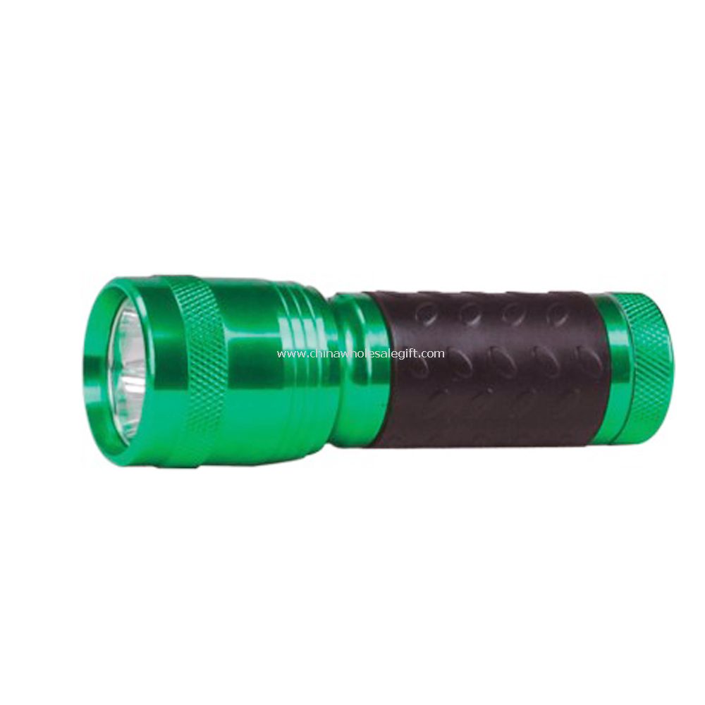 14 LED Aluminium flashlight with Rubber Handle