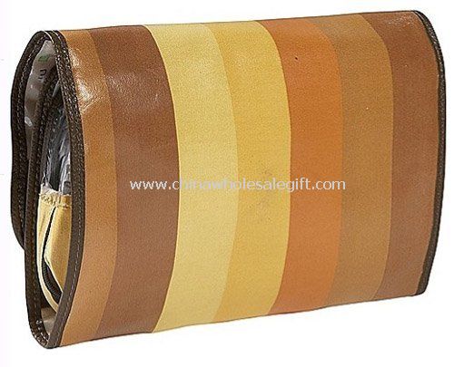 canvas coated cosmetic bag