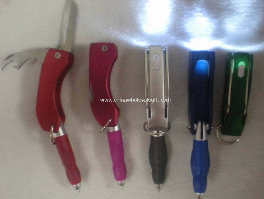 Mulfi-funksjon LED kniv med penn