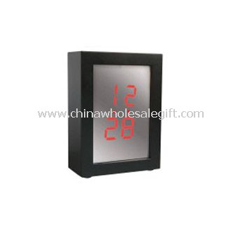 Hourly alarm LED mirror clock