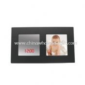 Cadre de photo et horloge LED miroir images