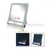 LED mirror clock with LED light images