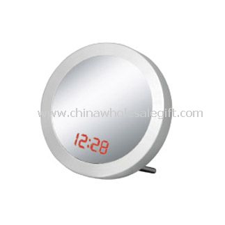 Alarm LED mirror clock
