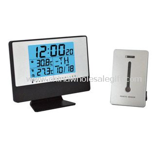 Stasiun cuaca LCD dengan Radio dikontrol Clock