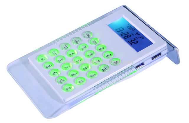 Calendar calculator with USB HUB